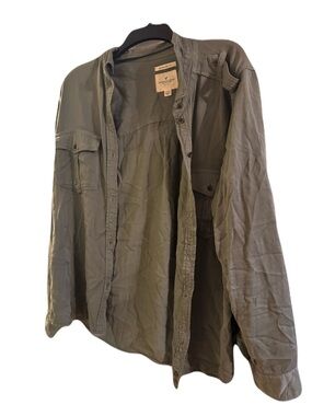 American Eagle Lightweight Olive Green Button-Up Shirt Jacket